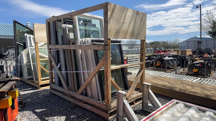 Image for CRATE OF VARIOUS SIZED WINDOWS