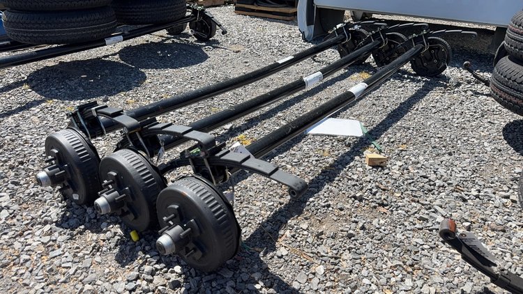 Image for QTY(3) 5 LUG TRAILER AXLE