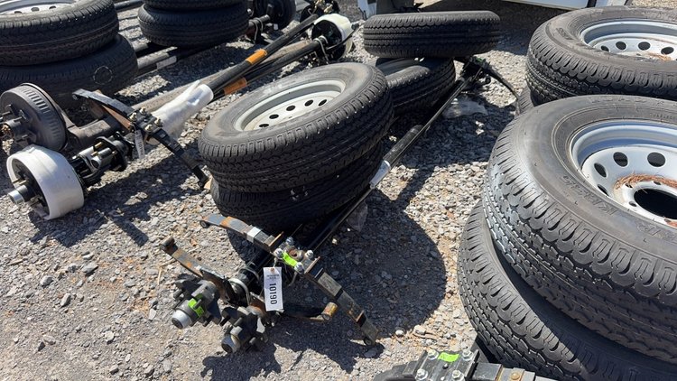 Image for QTY(2) 5 LUG TRAILER AXLE