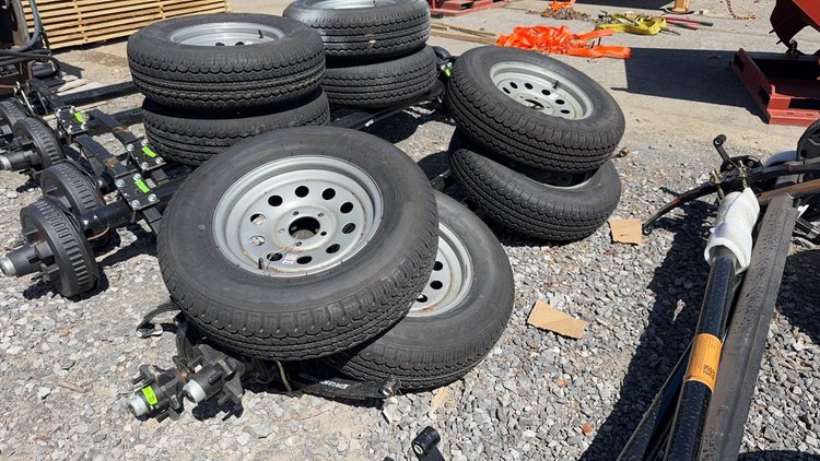 Image for QTY(2) 5 LUG TRAILER AXLE