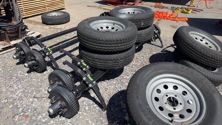 Image for QTY(2) 6 LUG TRAILER AXLE