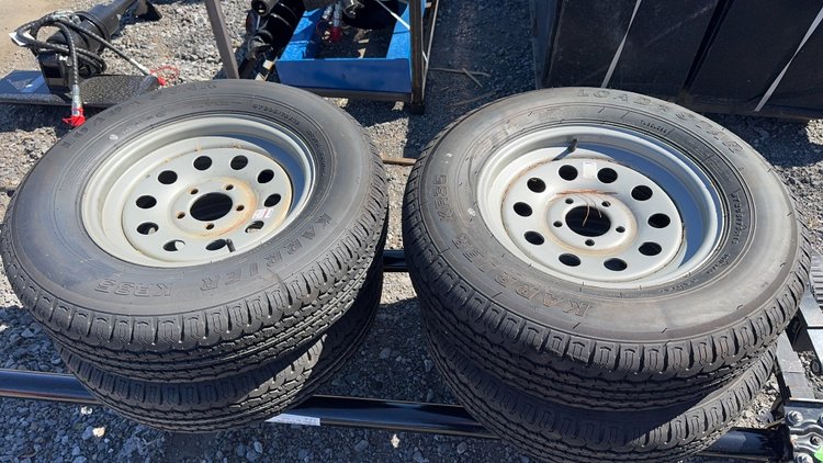 Image for QTY(2) 5 LUG TRAILER AXLE