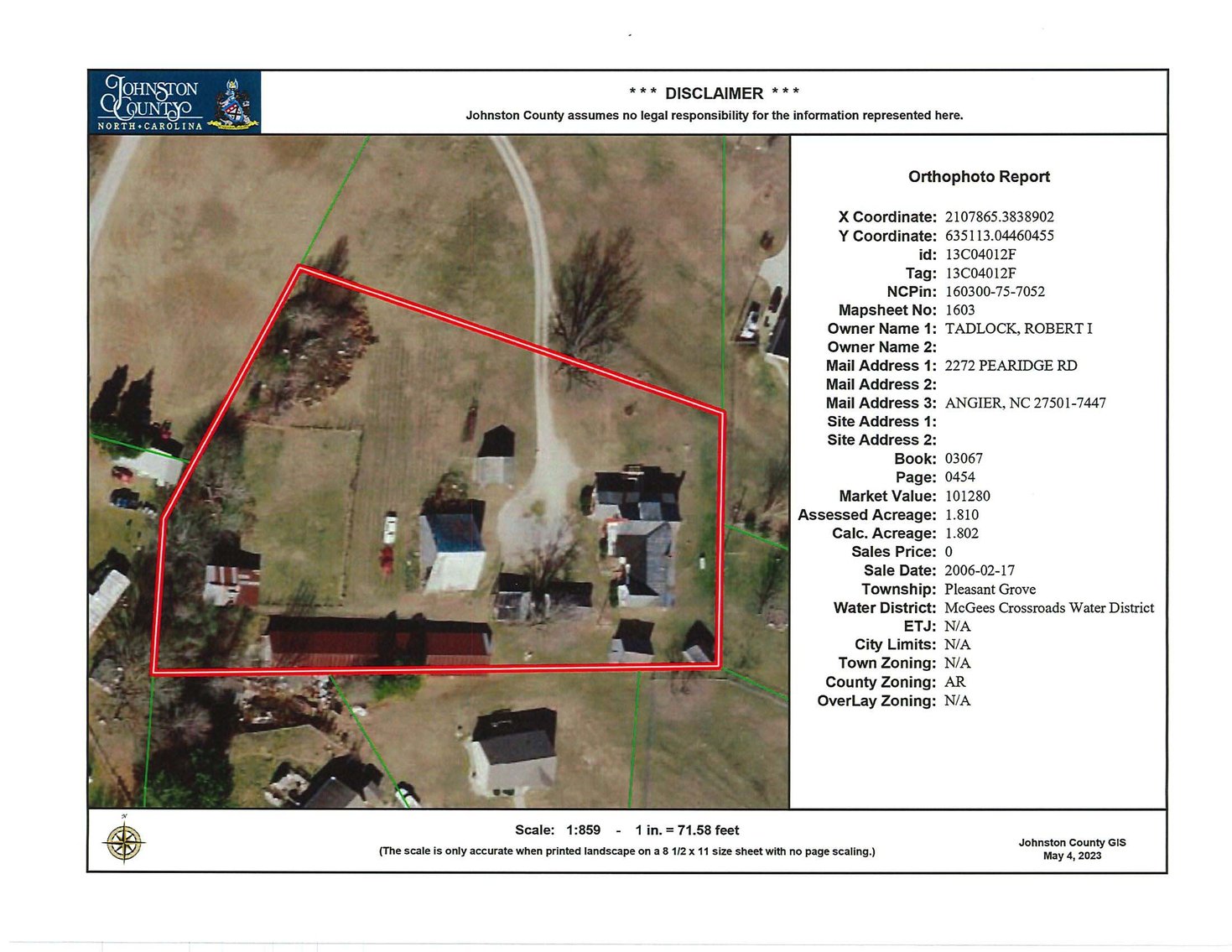 Image for Large Farmhouse located on nearly 2 acres in Johnston County!