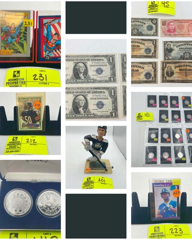 Image for Large Collection of Collectible Trading Cards, Sport Memorabilia, Coins and Stamps
