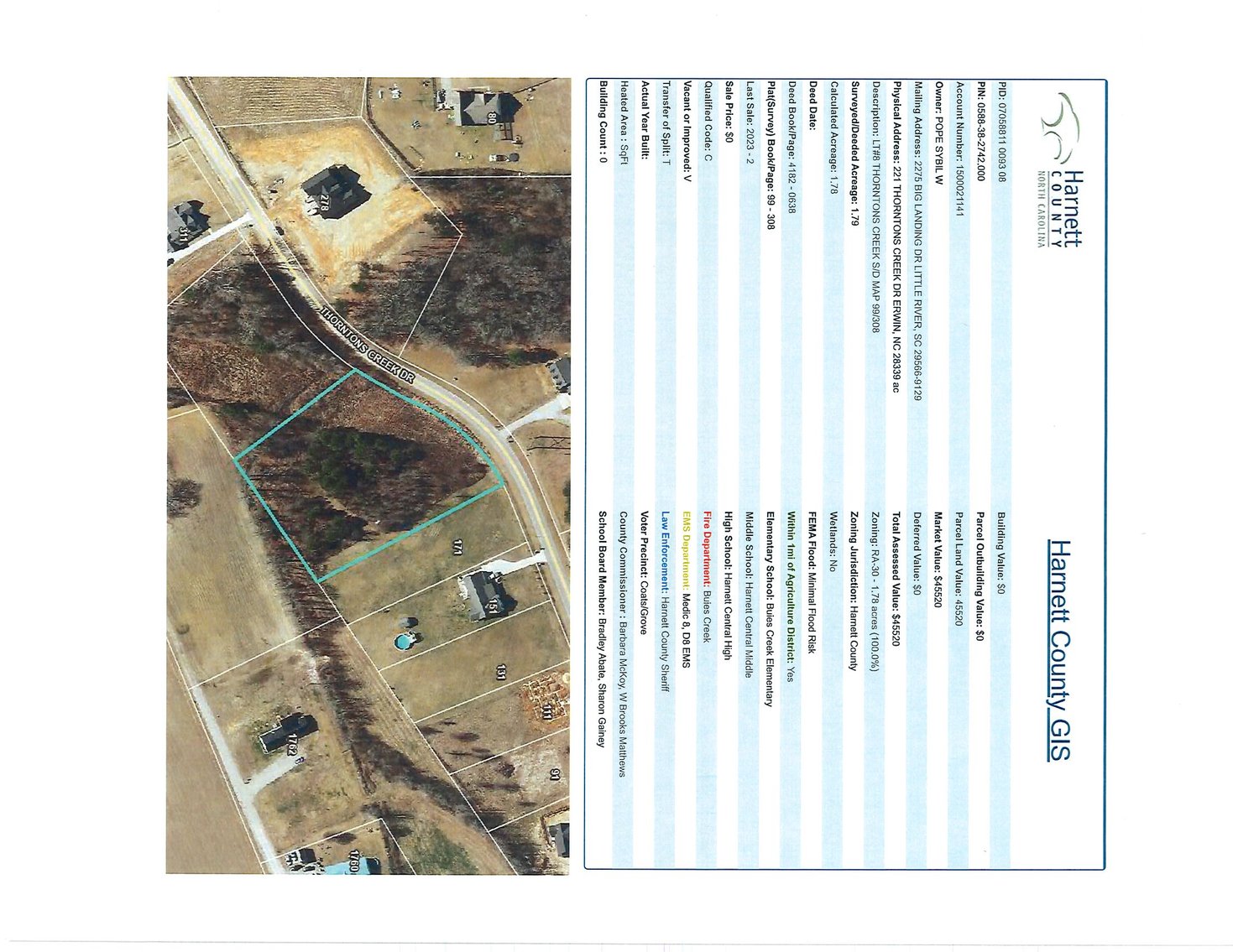 Image for Online/Live/Simulcast Auction of Two Homesites in Harnett County included in the April Multi-Parcel Auction Event!