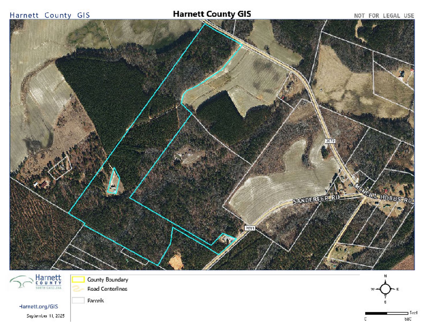 Image for Approx. 300 Acres Divided into 4 tracts and a Home in Harnett County!