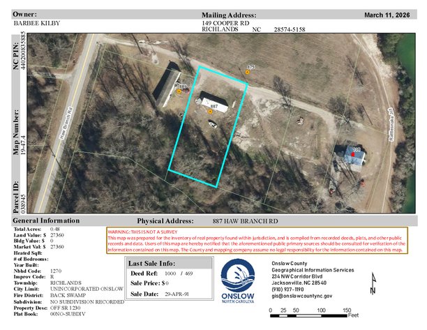 Image for 0.48 Acres in Beulaville NC!