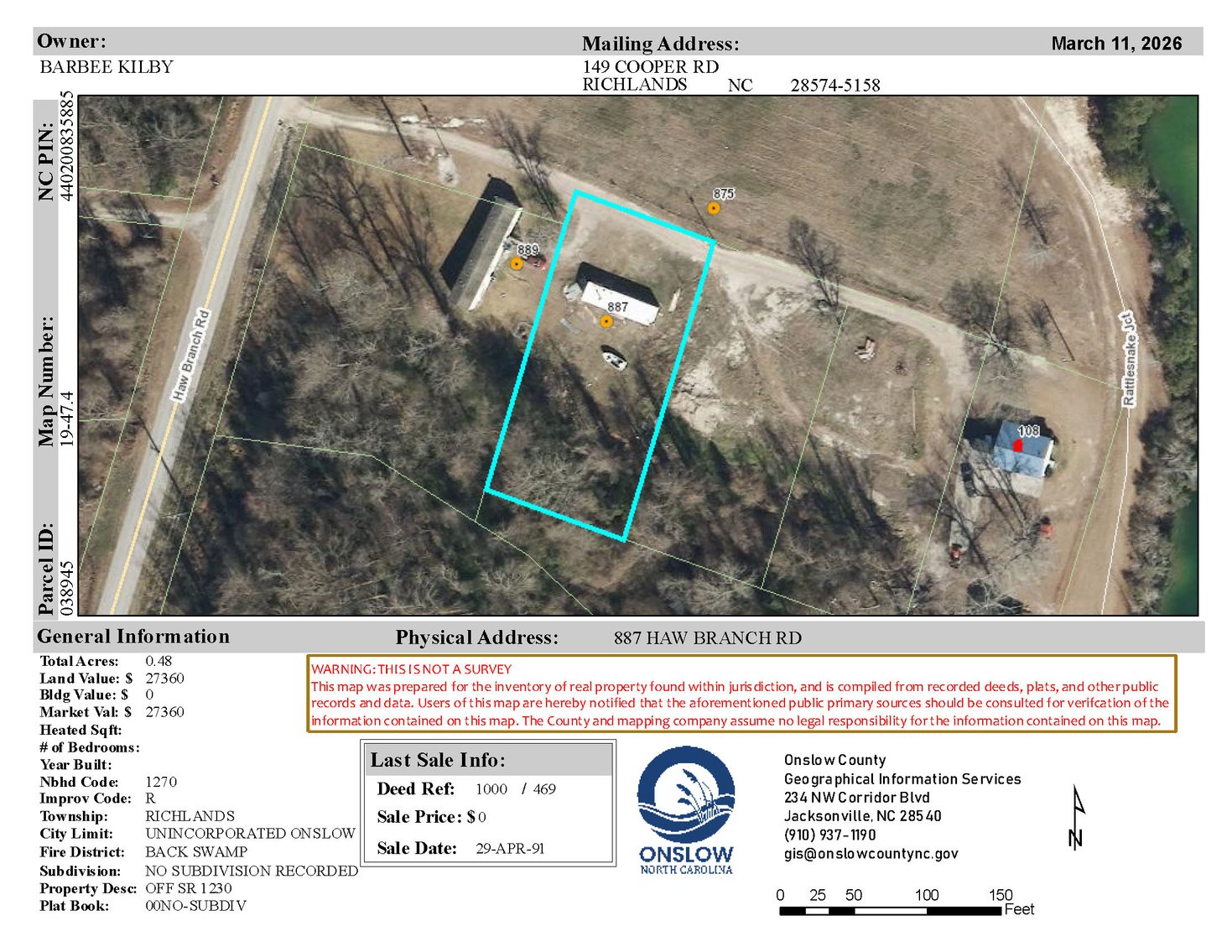 Image for 0.48 Acres in Beulaville NC!