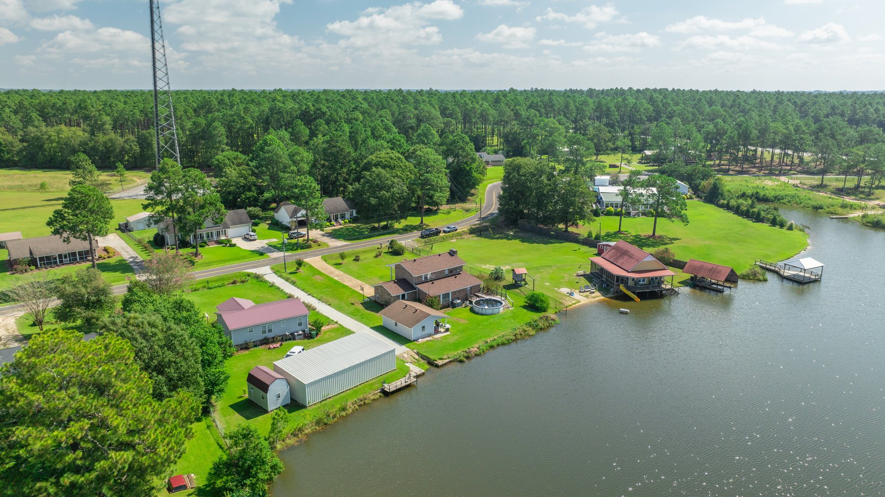 Image for Indian Lake Retreat - Waterfront Colonial Brick Home in Colquitt County, Georgia
