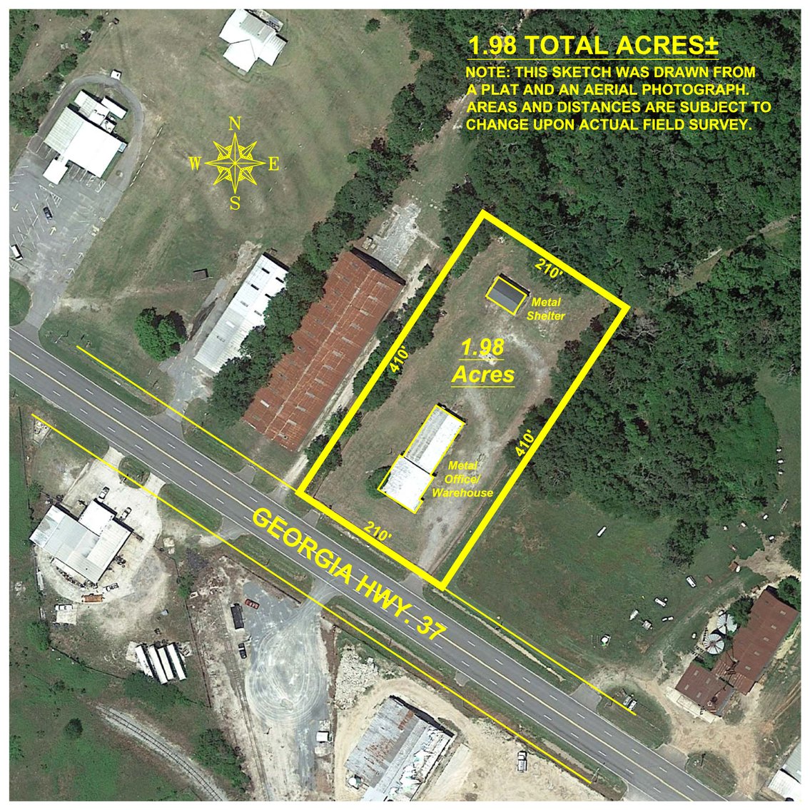 Image for 1.98+/- Acre Commercial Property with Versatile 4,887+/- Sq Ft Shop with Office and 1000+/- Sq Ft Open-Air Barn