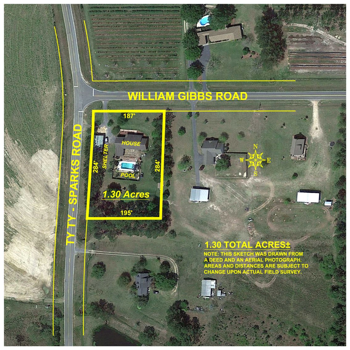 Image for Charming Country Home on 1.3+/- Acres in Tift County, Georgia