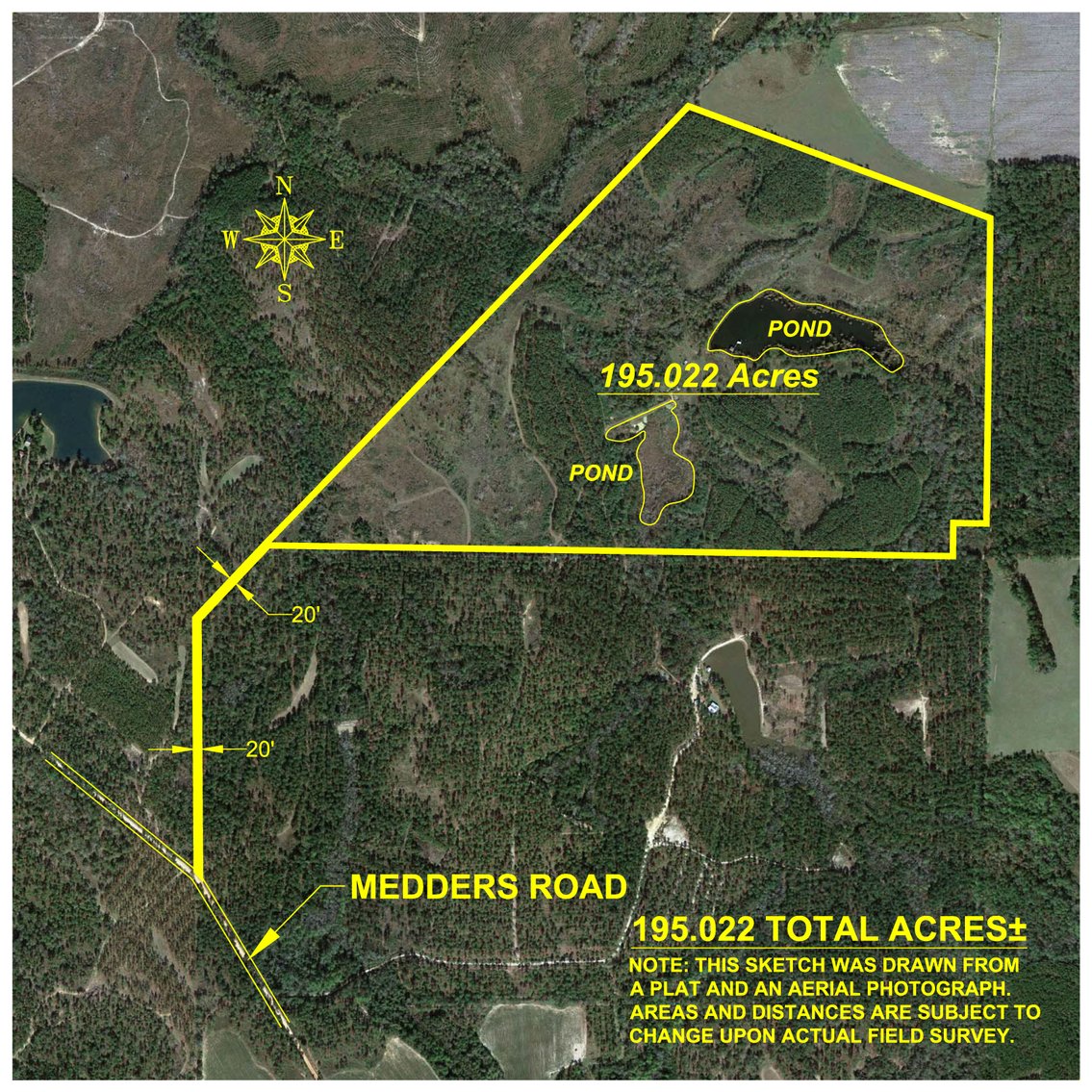 Image for 195+/- Total Acres - Premium Recreational Tract - Trophy Whitetails, Stocked Ponds & Plantation Pines
