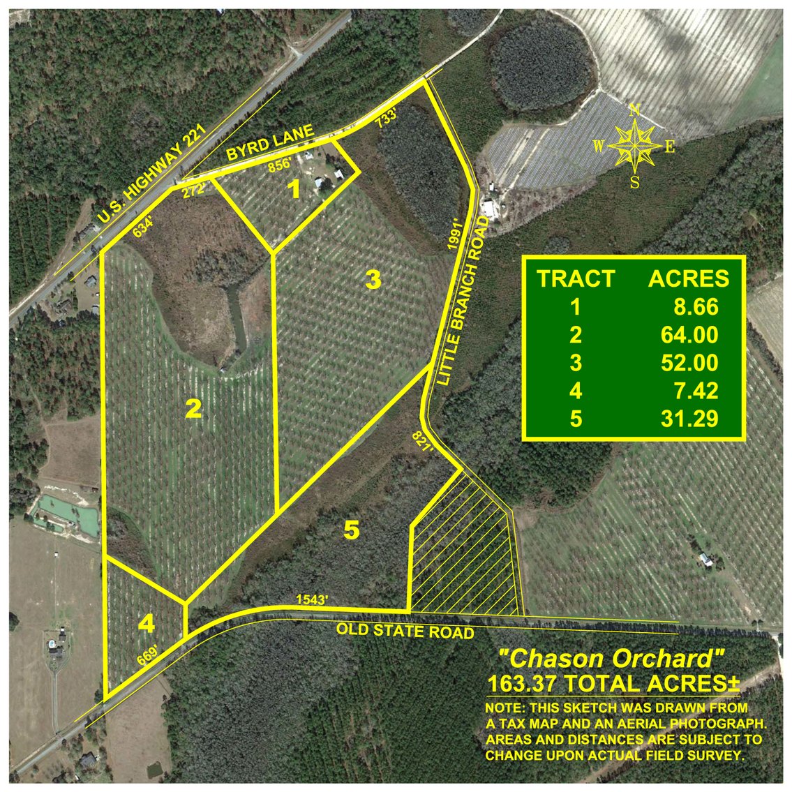 Image for 163± Acres - Chason Orchard - Ideal for Residential Homesites, Estate Lots & Expansion Opportunities - Irrigated Orchard with Home, Ample Frontage & Wooded Tracts