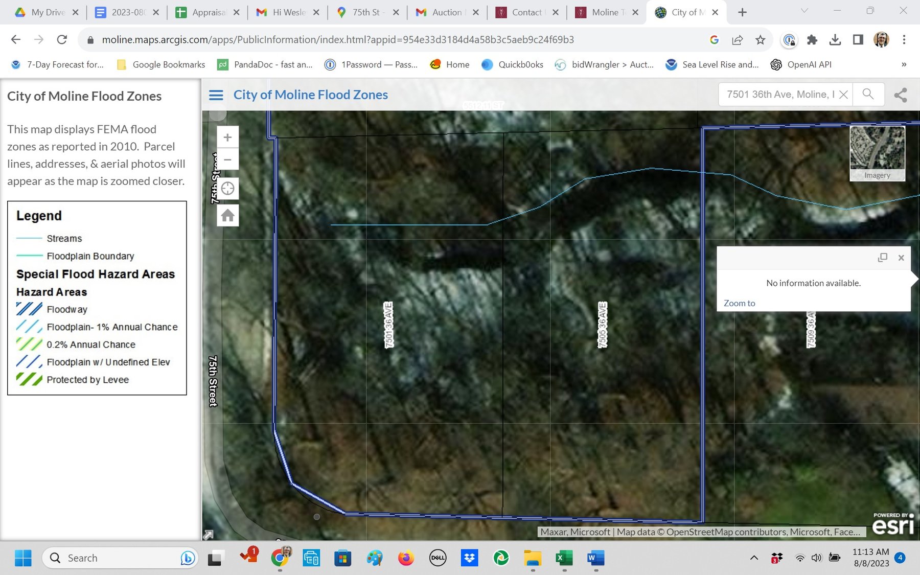 Image for Moline, IL: 2 Residential Lots at 7501 & 7505 36th Ave., Moline, IL 61265 (Rock Island County)