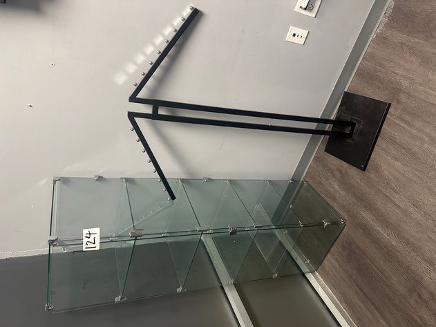 Image for 16in x 16in x 61in H (5) Tiered Glass Display Case and Belt / Band Display Rack