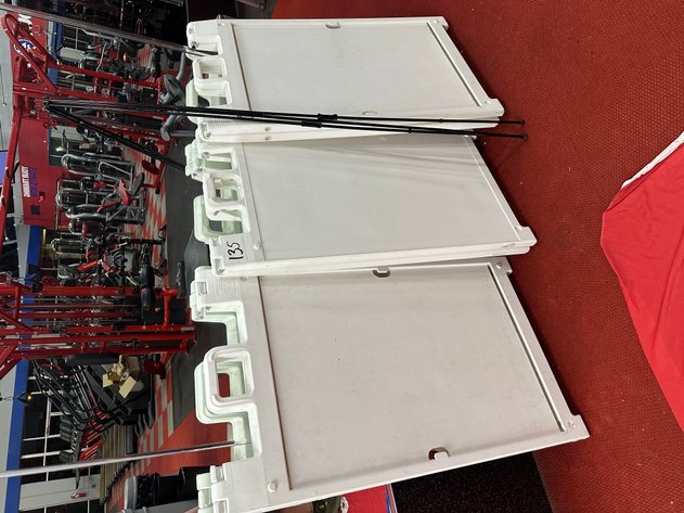 Image for (3) SIGNICADE DELUXE 24in x 35in White Plastic Foldable Signs and (1) Easel