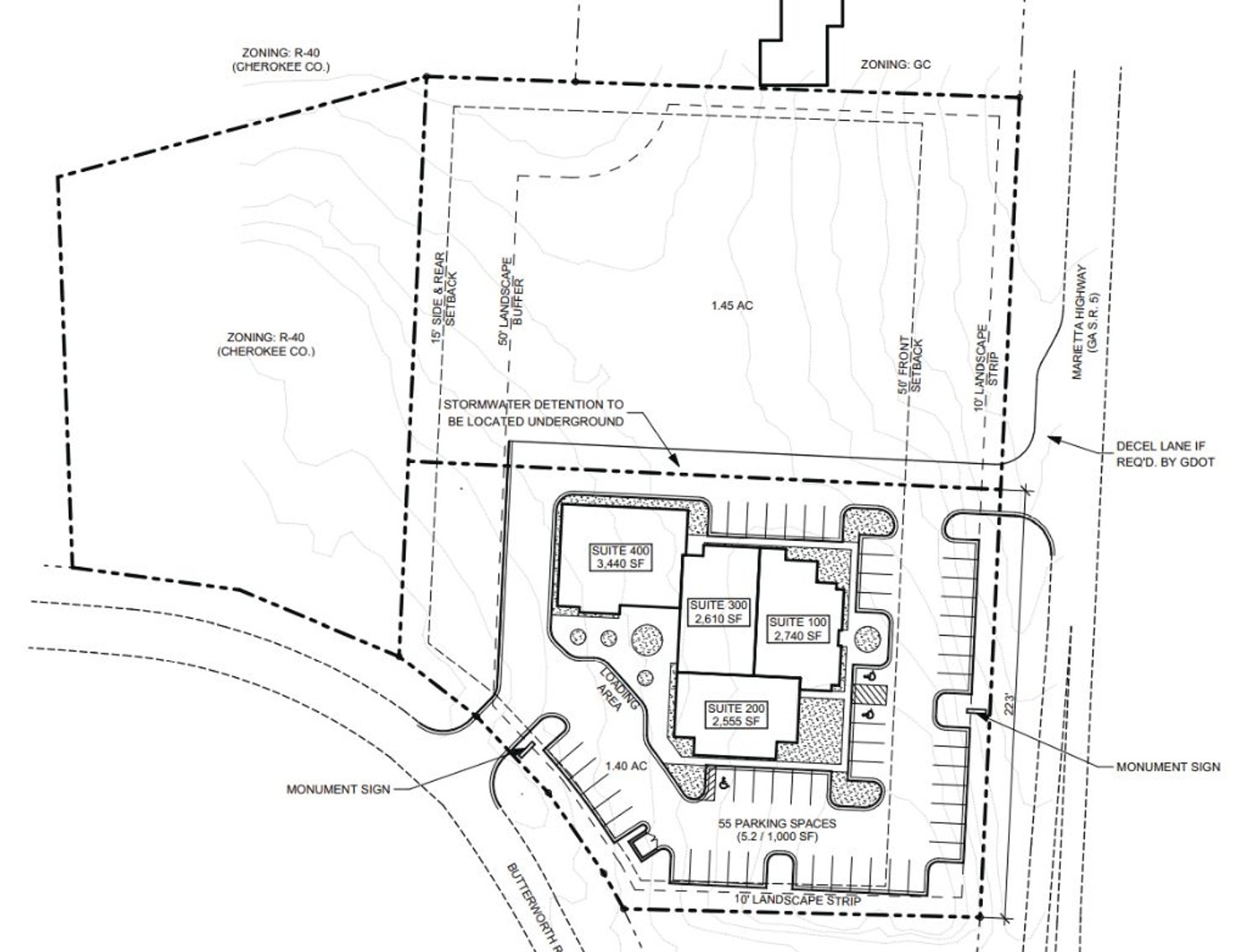 Image for Canton, GA: 1.4± Acre Medical/ Retail Site at 3174 Marietta Highway, Canton, GA (Cherokee County)