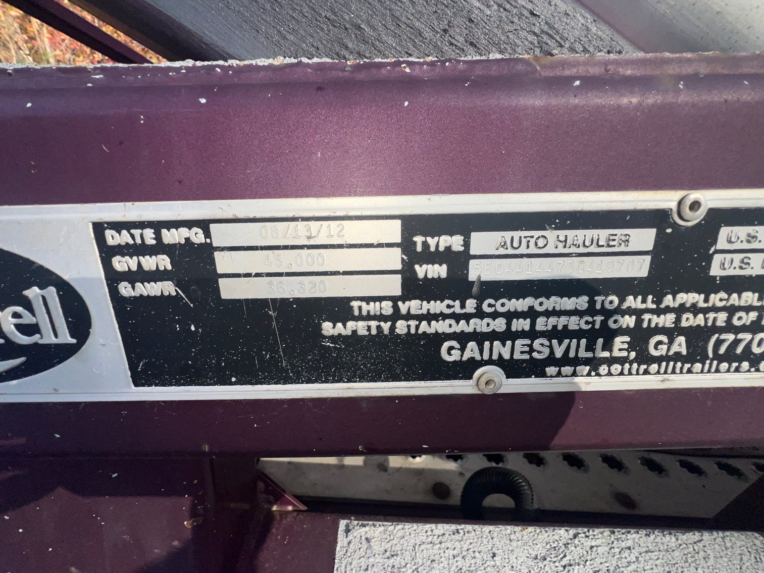 Image for Decatur (Atlanta), GA: 2012 Peterbilt 388 Car Hauler & Cottrell CX-09 Trailer