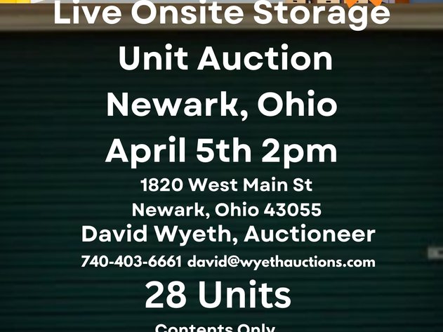 Image for Live Onsite Storage Unit Auction Newark Ohio April 5th 2pm