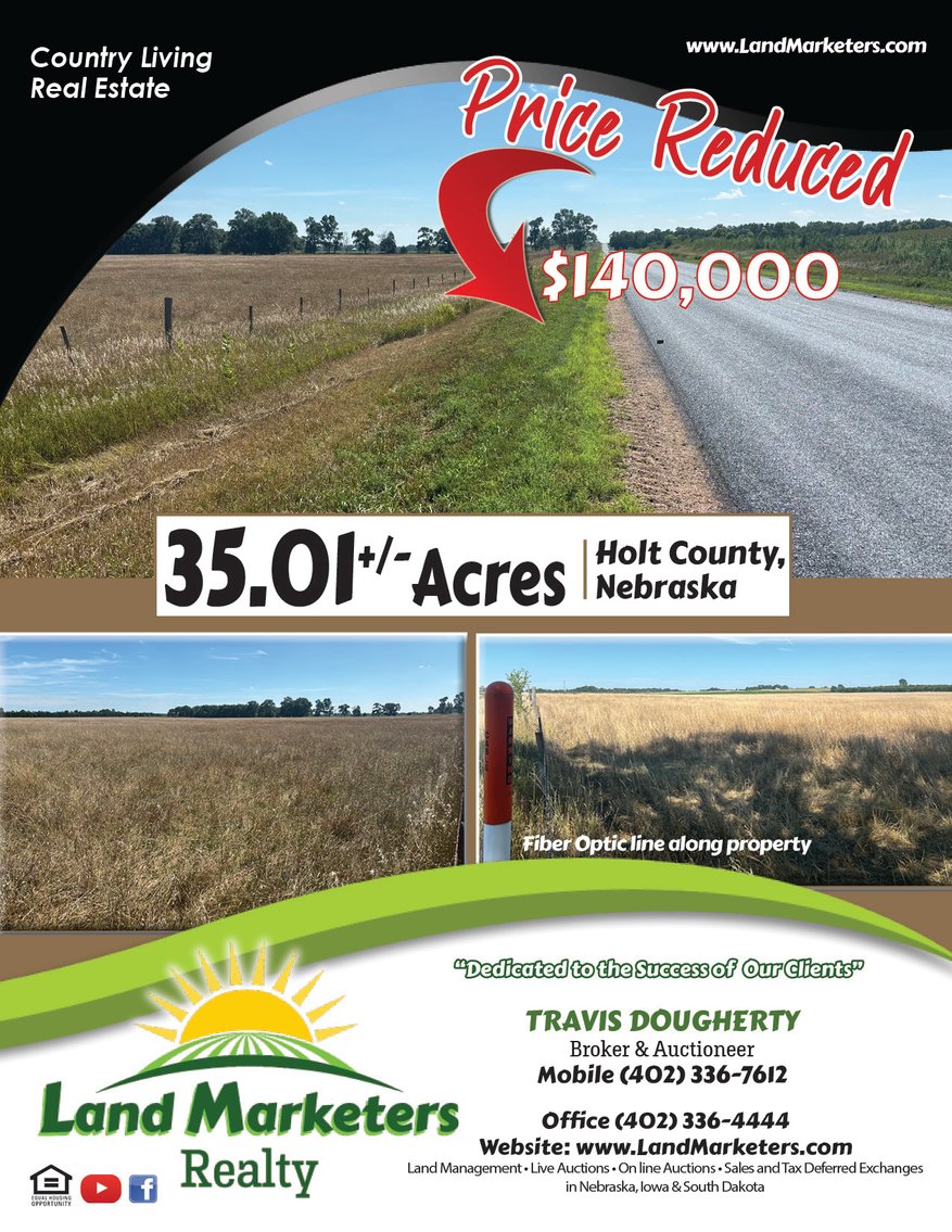 Image for 35.01+/- Deeded Acres in Holt County, NE located South of Page