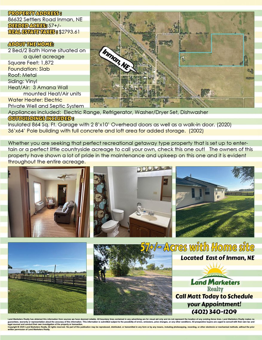 Image for 57+/- Acres near Inman, NE with Home site