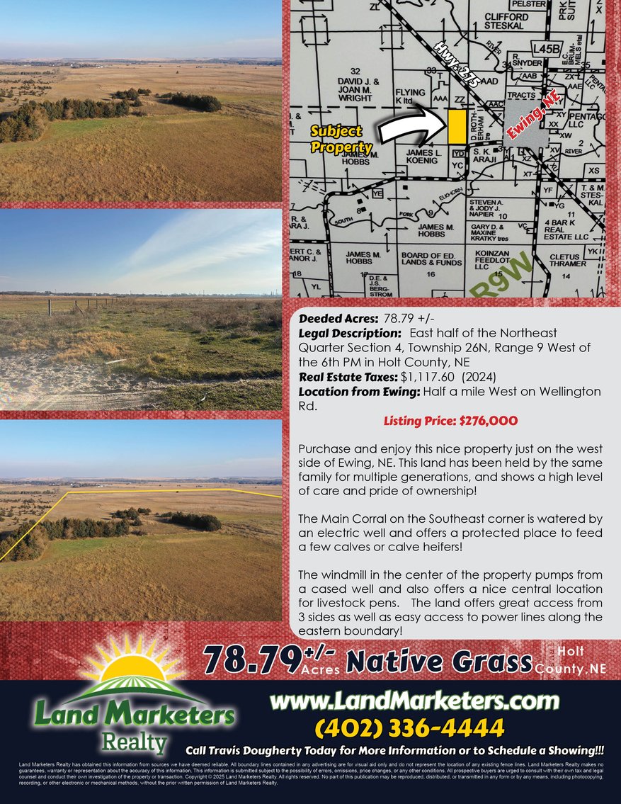Image for 78.79+/- Acres by Ewing, NE in Holt County