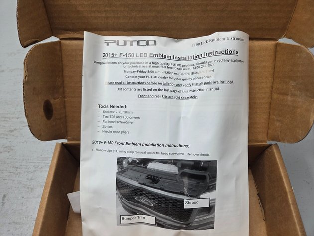 Image for 92602 PUTCO LIGHTED FORD EMBLEM