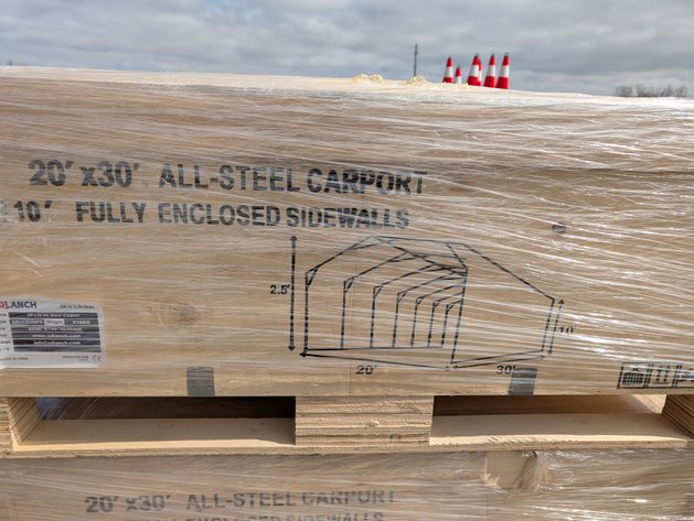 Image for SDLANCH 20'X30' ALL-STEEL CARPORT (MODEL SDLC2030FT)