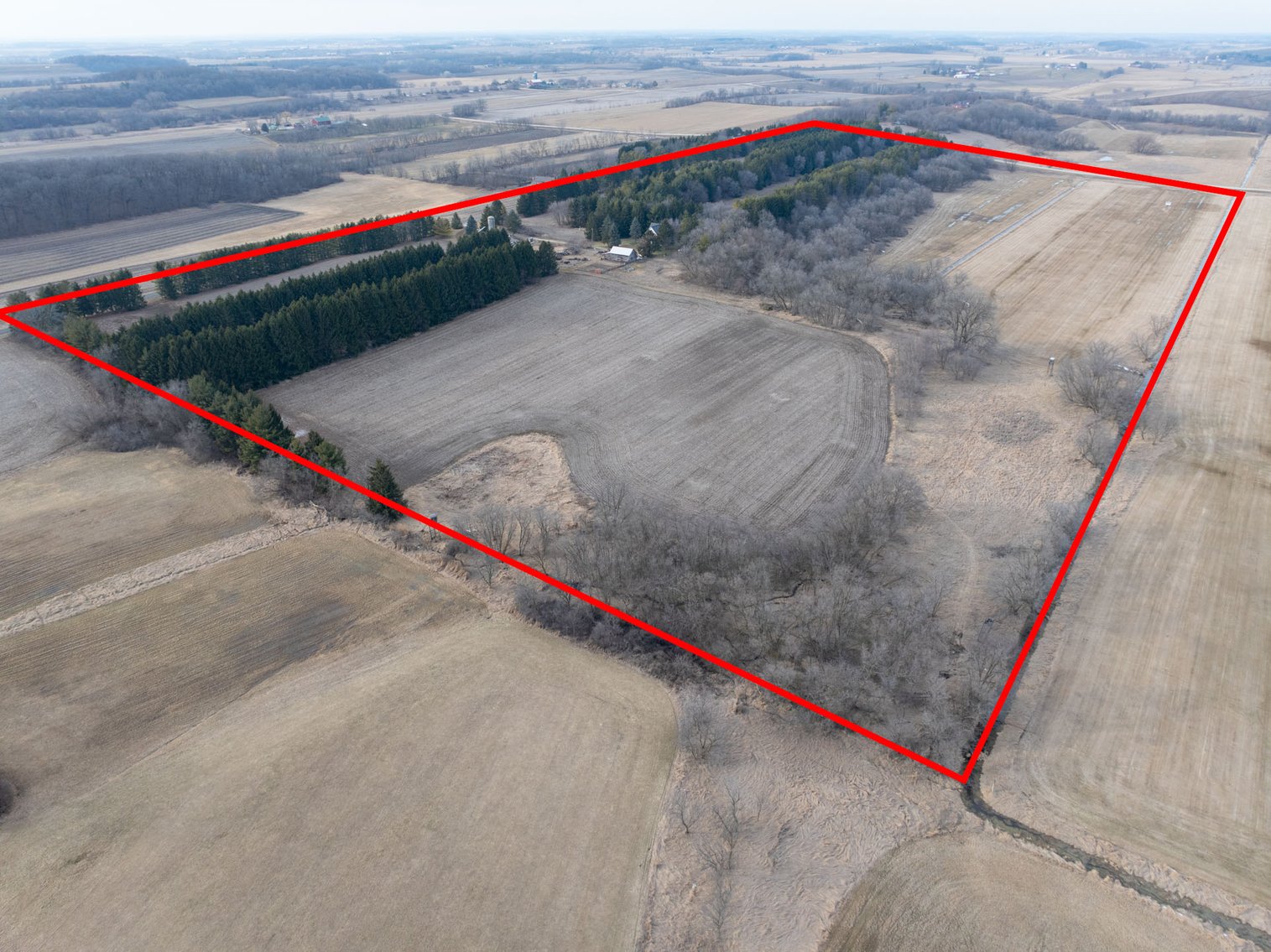 Image for +/- 76 Acres Land and Farmhouse For Sale by Online Bid at N1566 Scofield Rd, Town of Lebanon