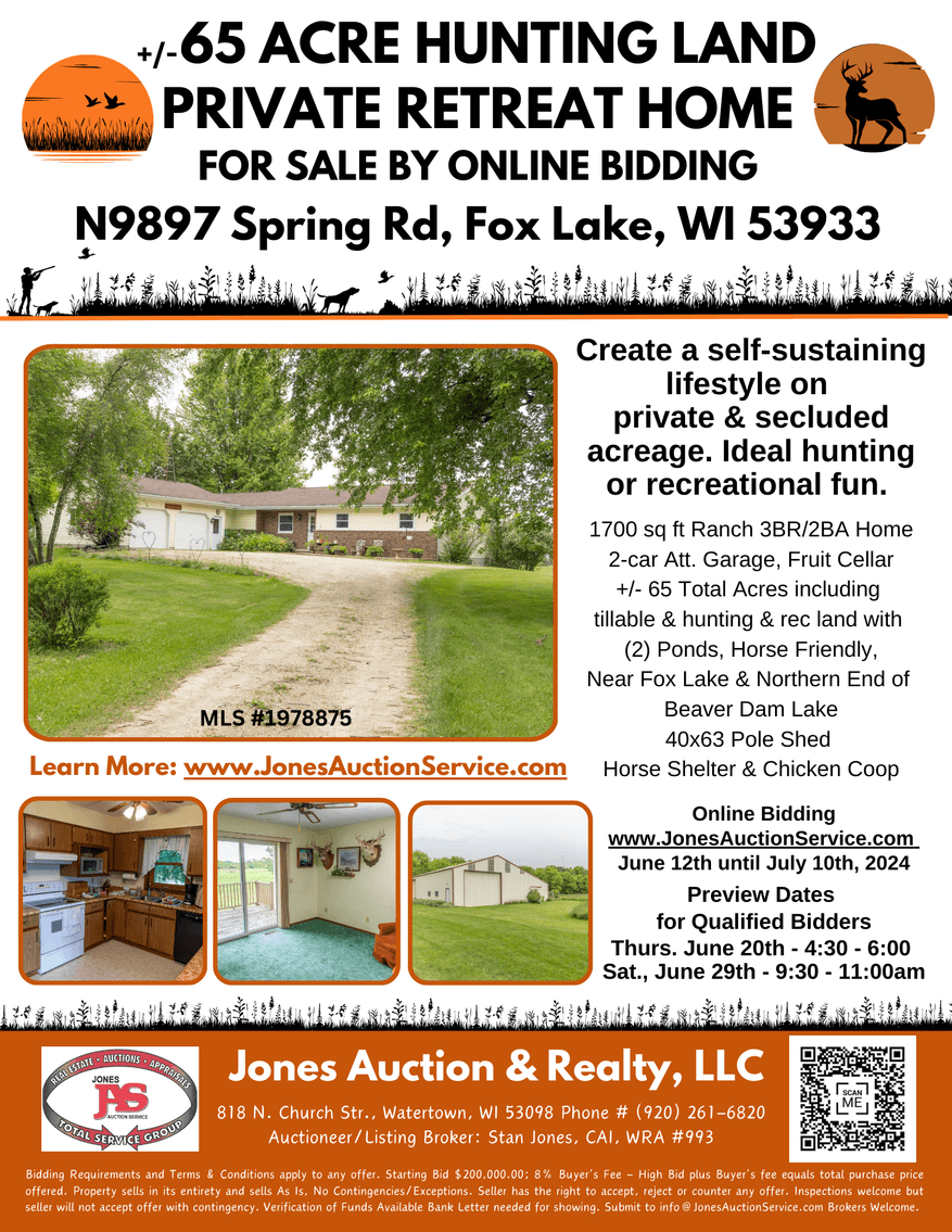 Image for 65 acre Hunting Land & Private Retreat, Fox Lake, WI