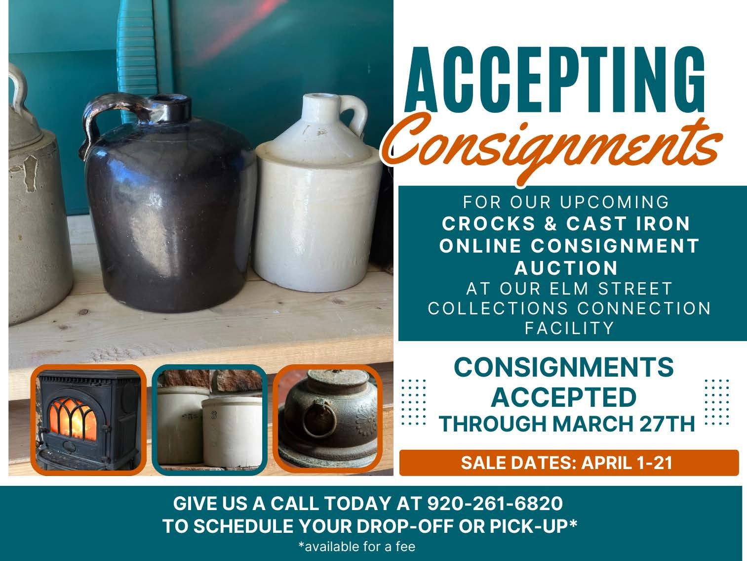 Image for Now Accepting CROCKS & CAST IRON Consignments