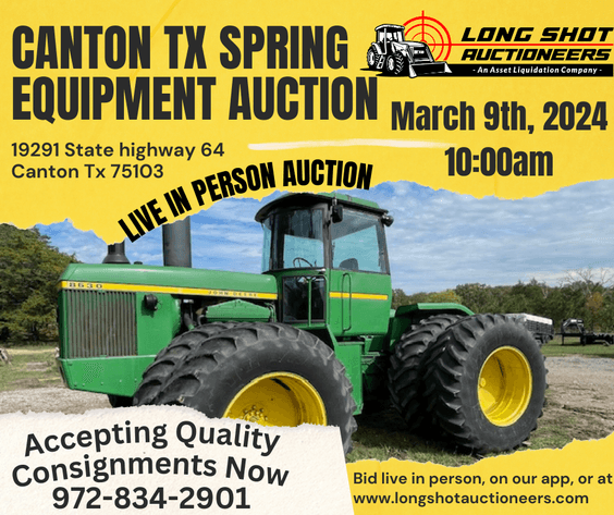 Image for Canton Tx Spring Live Equipment Auction