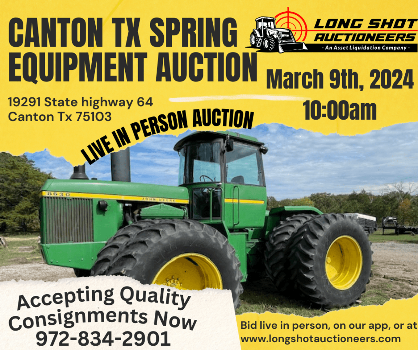 Image for Canton Tx Spring Live Equipment Auction