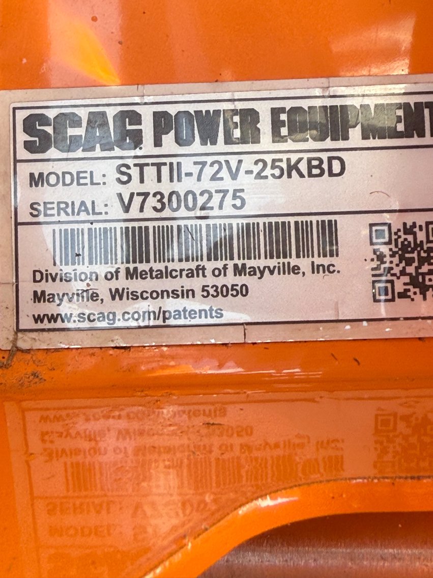 Image for Scag STTII-72V-25KBD