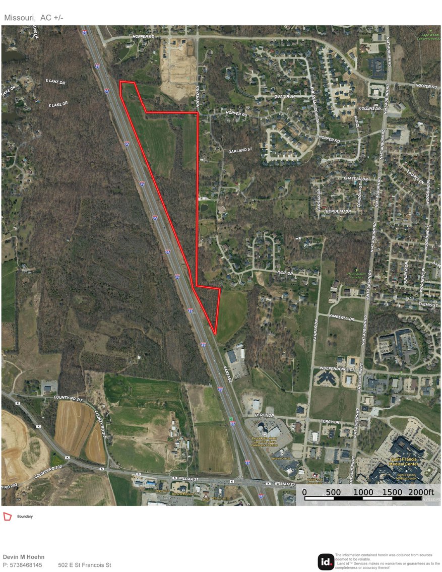 Image for 43.48 Acres +/-  Hopper Road, Cape Girardeau, MO 63701, MLS# 25007797