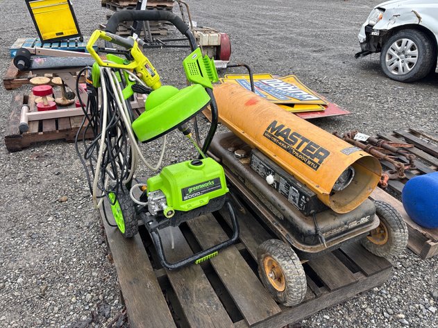 Image for D1. Master heater and greenworks pressure washer