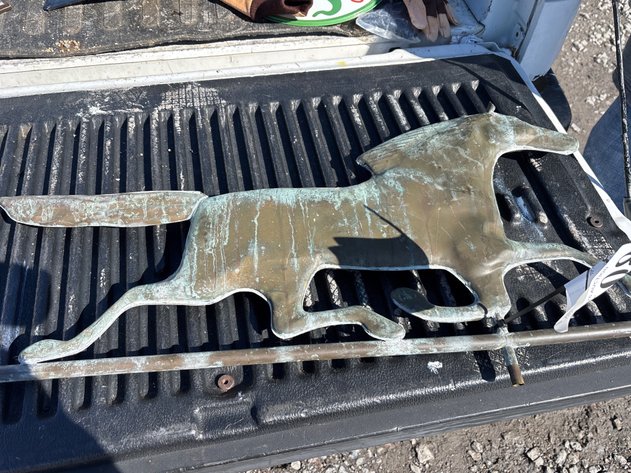 Image for Copper 3d horse weather vane