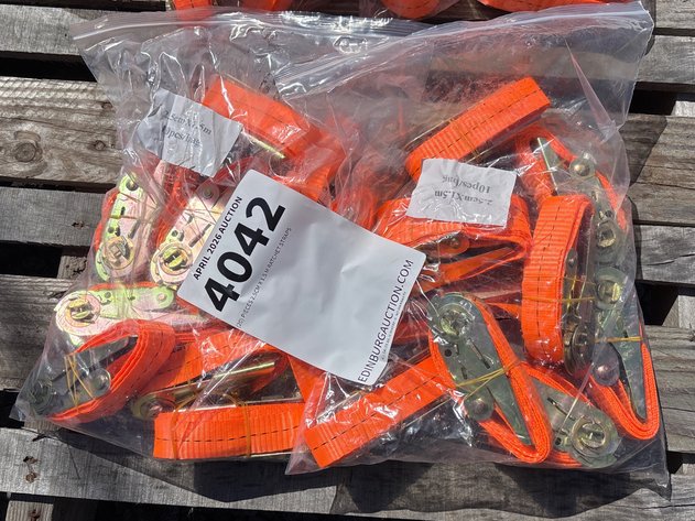 Image for E2. (20) PIECES 2.5CM X 1.5 M RATCHET STRAPS