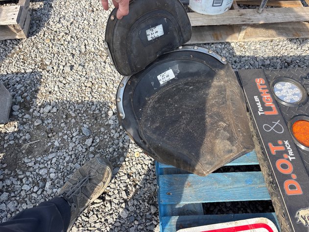 Image for D1. Leather shop stool seat ( missing chassis)