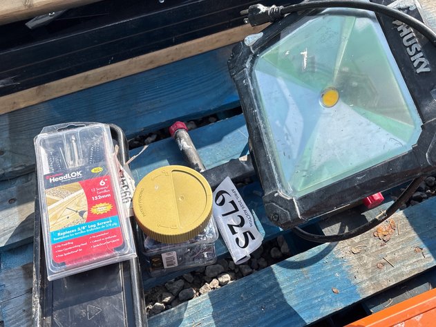 Image for D1. Misc lot new screws and work light