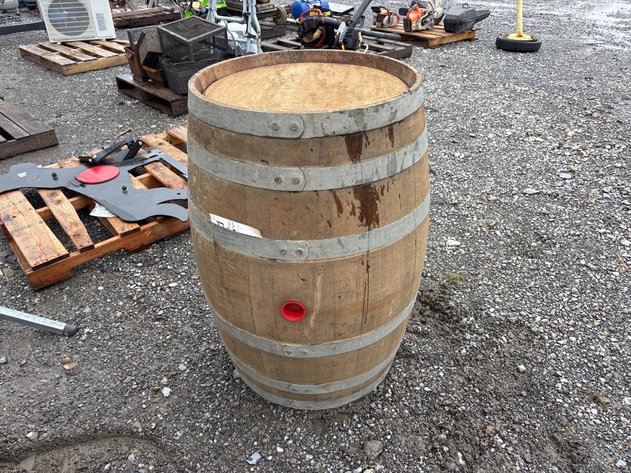 Image for D1.  Vintage Keystone Cooperage Pennsylvania Oak Barrel w/ Exterior Stamp