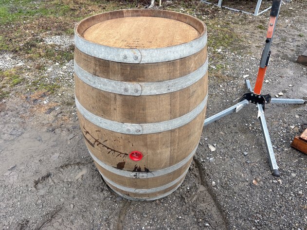 Image for D1. Vintage Keystone Cooperage Pennsylvania Oak Barrel w/ Exterior Stamp