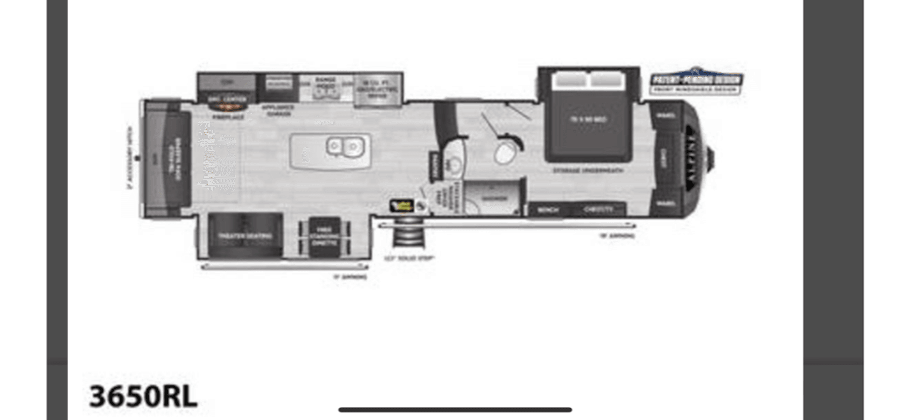 Image for 2021 Keystone Alpine 3650 RL Fifth Wheel!! ONLINE ONLY AUCTION!