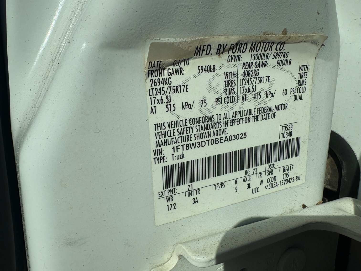 Image for 2010 Ford F350 4X4 XLT Superduty