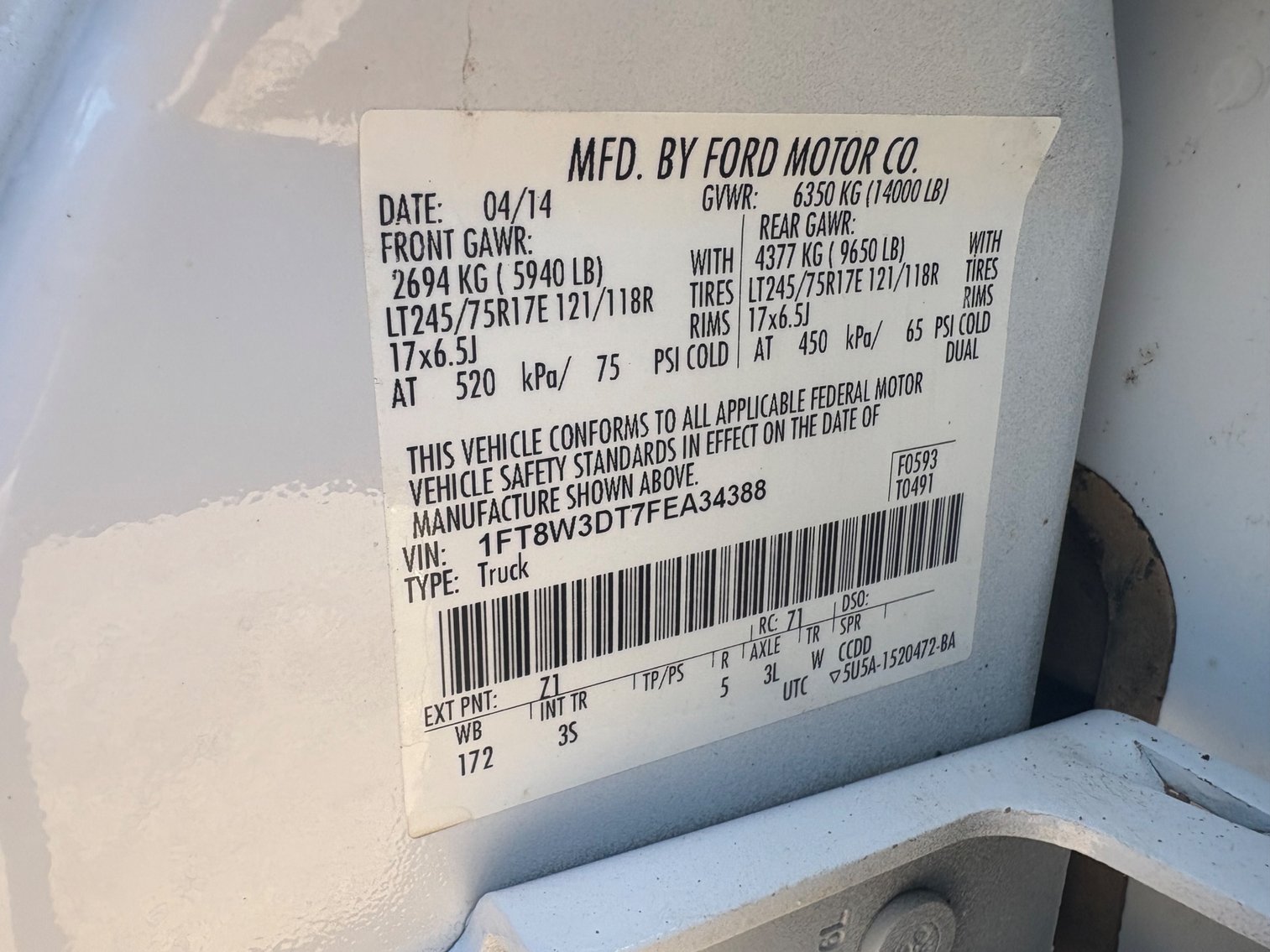 Image for 2013 Ford F350 4X4 XLT Utility Truck