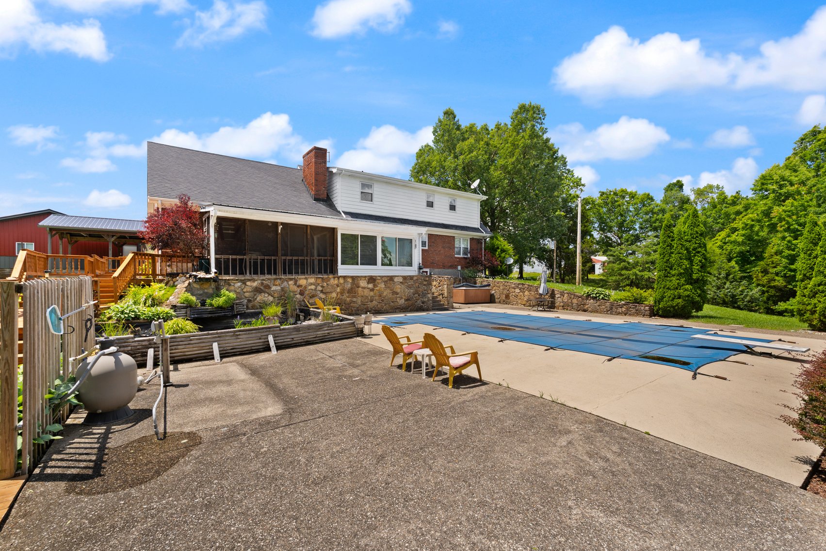 Image for Harrison County Real Estate Auction,  Cape Cod on 9.87 Acres, Inground Pool, Koi Pond & Finished Walkout - ONLINE AUCTION ONLY
