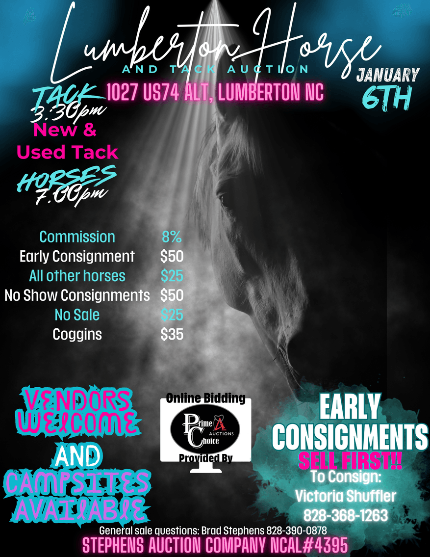 Image for Lumberton Horse and Tack Auction Jan 2025