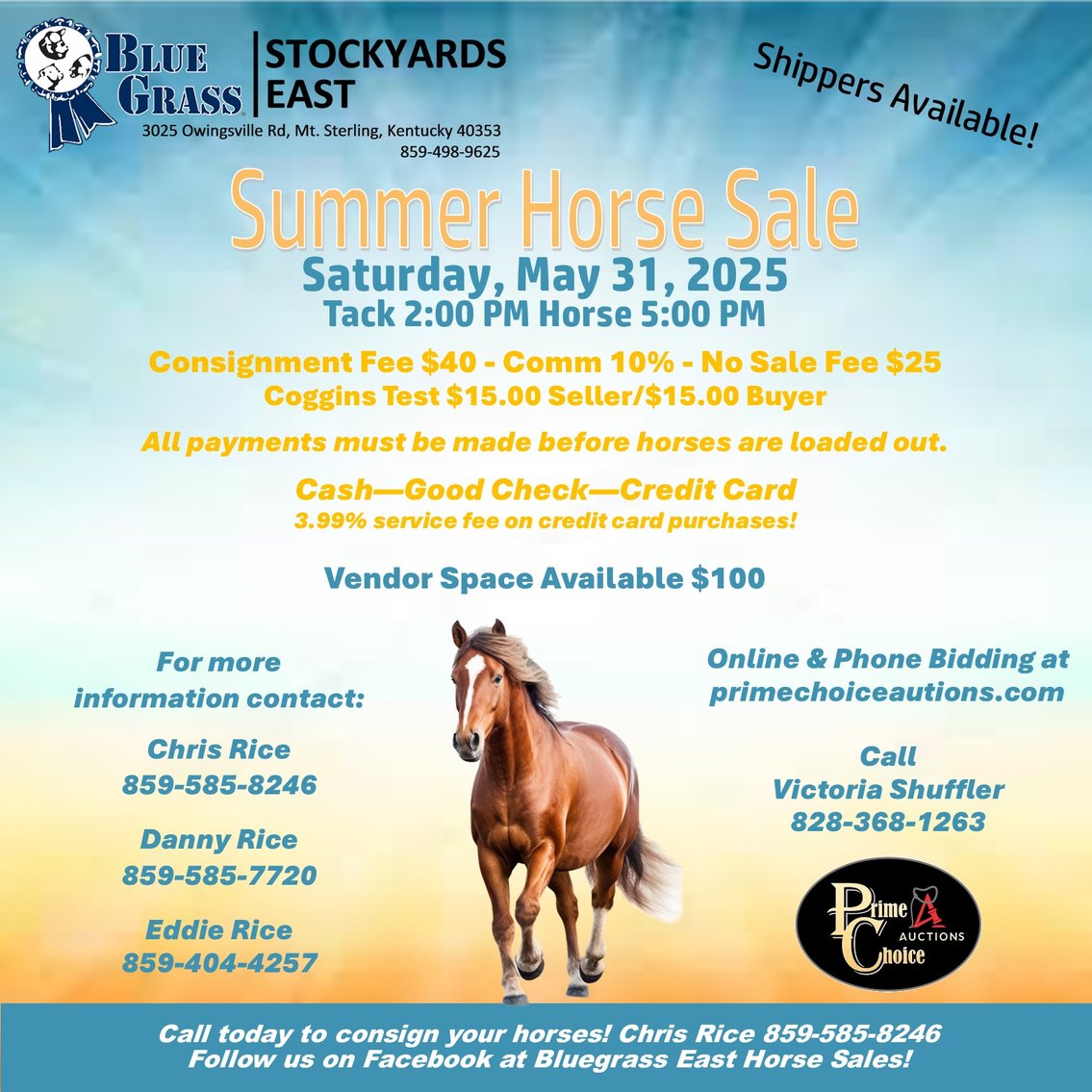 Image for Bluegrass East Summer Horse Sale