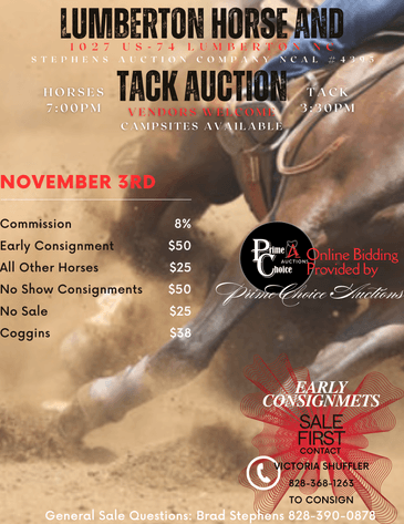 Image for Lumberton Horse and Tack Auction, November 2025