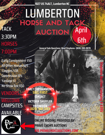 Image for Lumberton Horse and Tack Auction, April 2026